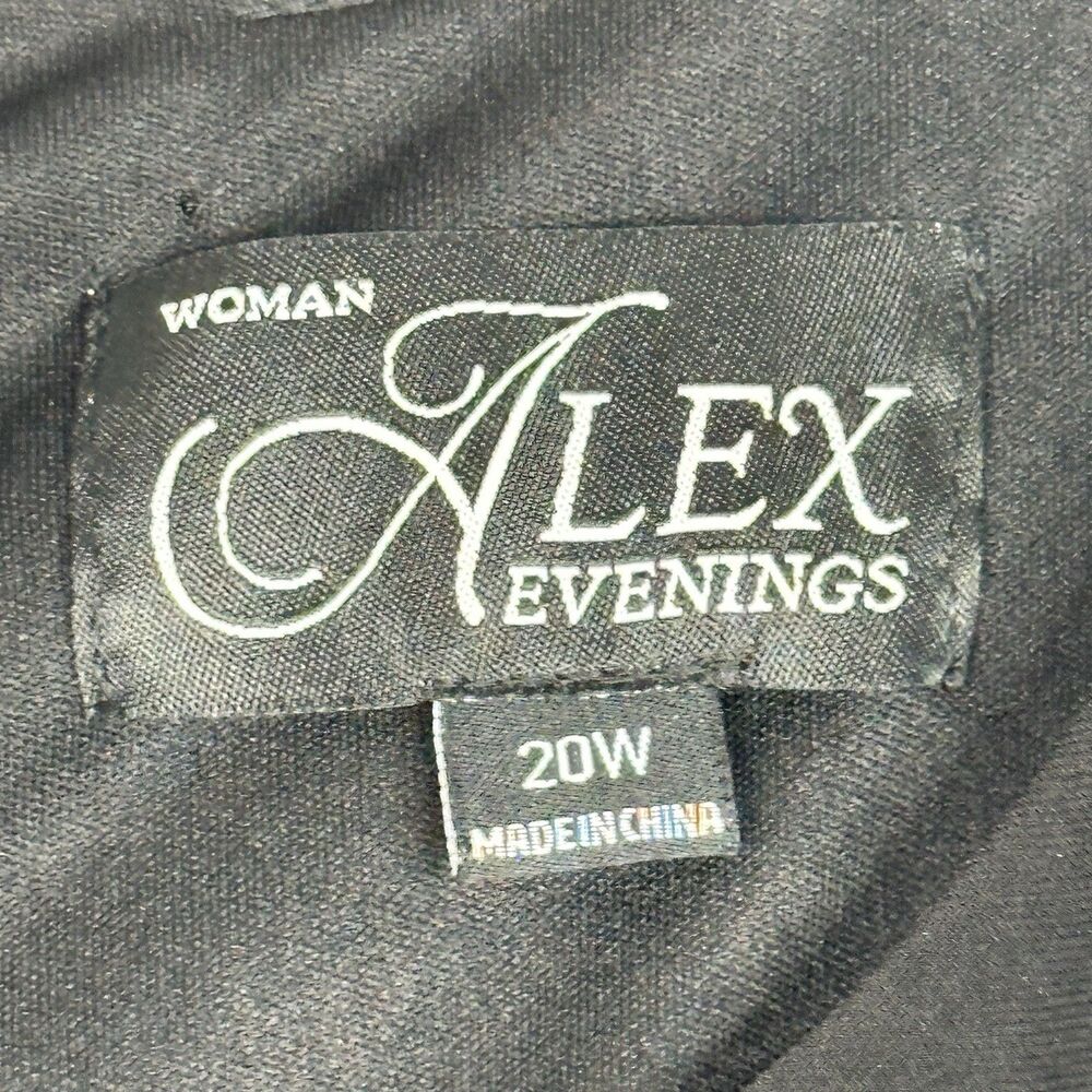 Alex Evenings Plus 20W Black Keyhole‎ Embellished A-Line Gown NWT Formal Dress - Picture 7 of 13